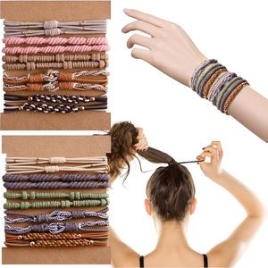 Boho bracelet hair ties